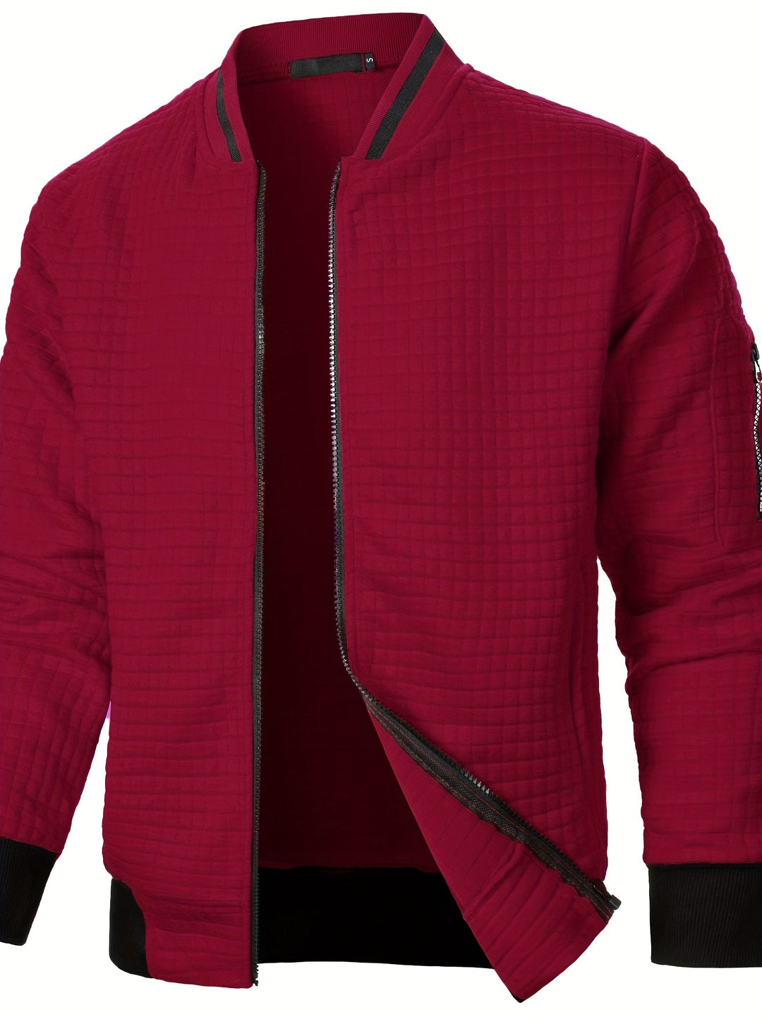 Sullivan | Textured Stand-Collar Bomber Jacket