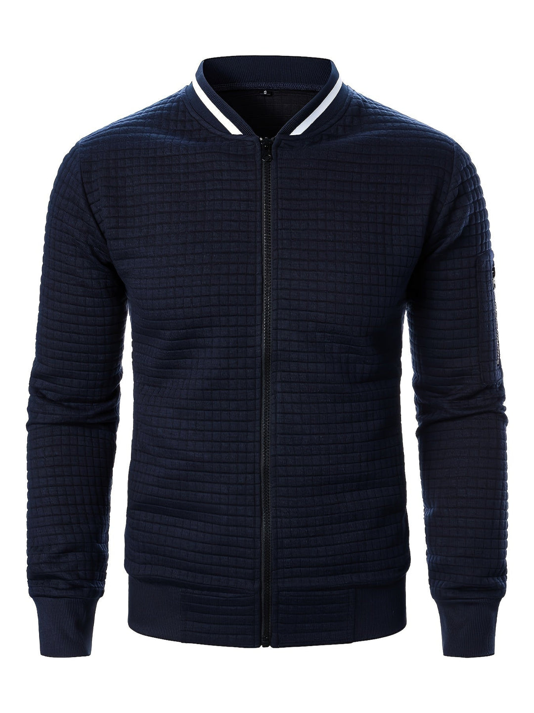 Sullivan | Textured Stand-Collar Bomber Jacket