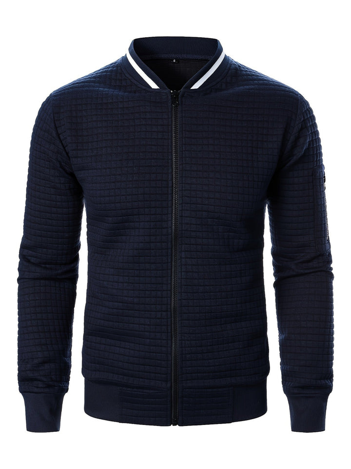 Sullivan | Textured Stand-Collar Bomber Jacket