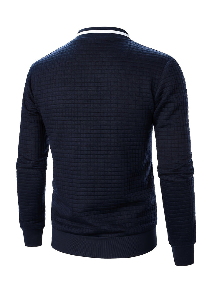 Sullivan | Textured Stand-Collar Bomber Jacket
