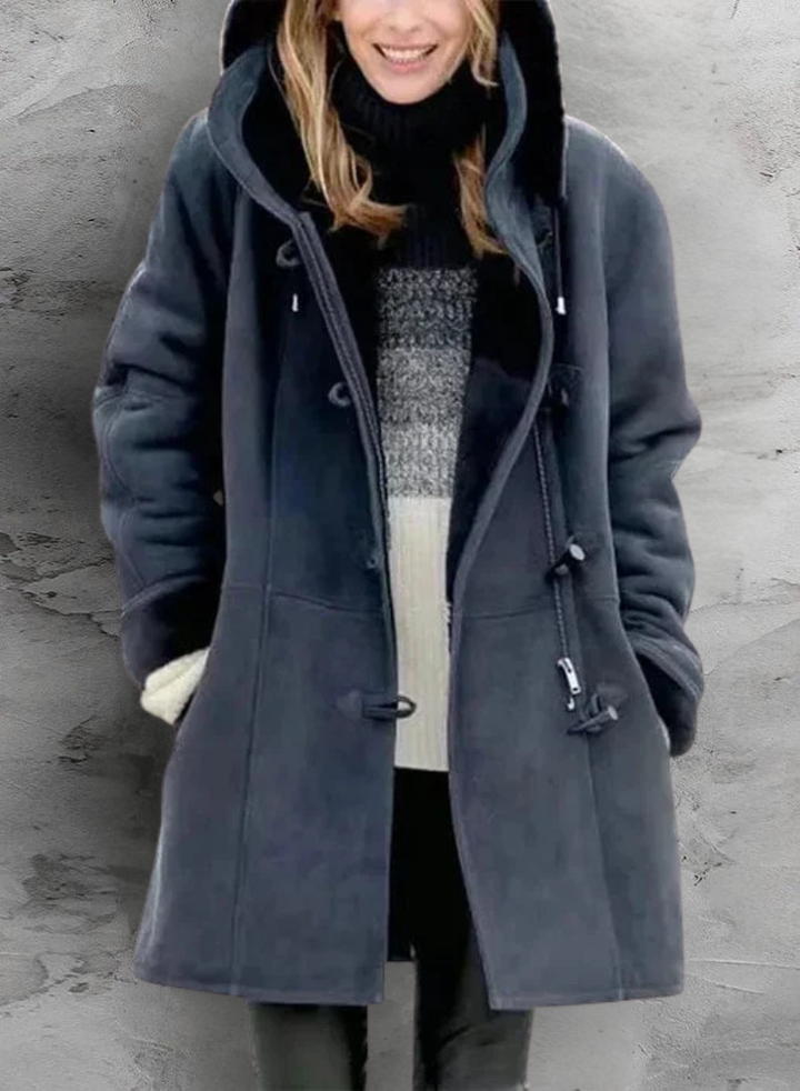 Beatrix | Sherpa Lined Hooded Toggle Coat for Women