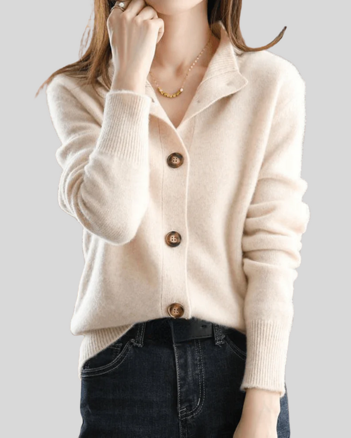 Claire | Cashmere Blend Button-Down Knit Cardigan for Women