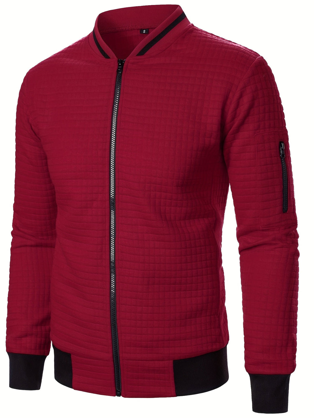 Sullivan | Textured Stand-Collar Bomber Jacket