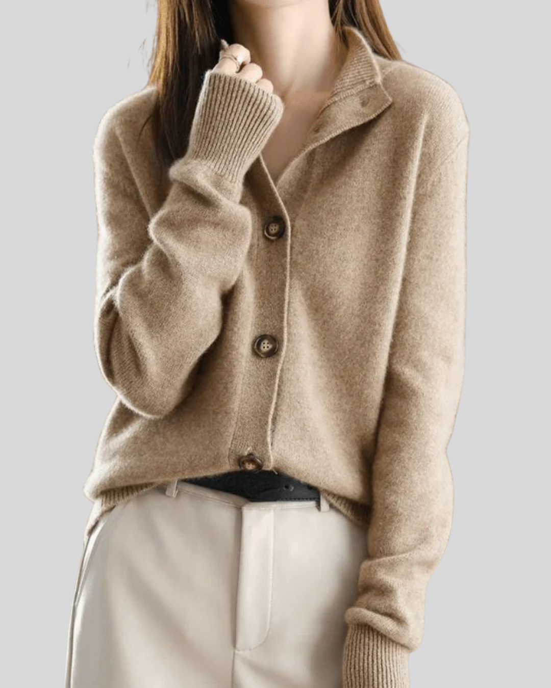 Claire | Cashmere Blend Button-Down Knit Cardigan for Women