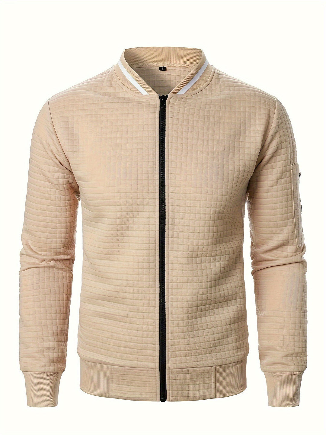 Sullivan | Textured Stand-Collar Bomber Jacket