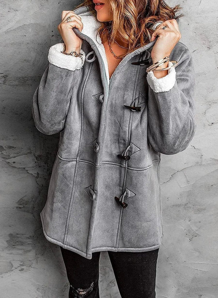 Beatrix | Sherpa Lined Hooded Toggle Coat for Women