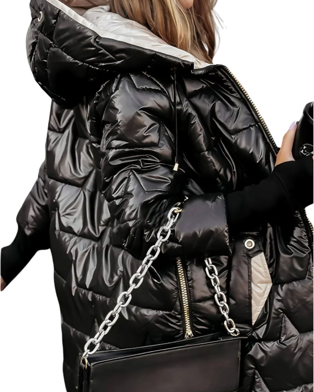 Natalie | Quilted Hooded Puffer Coat Mid-Length for Women