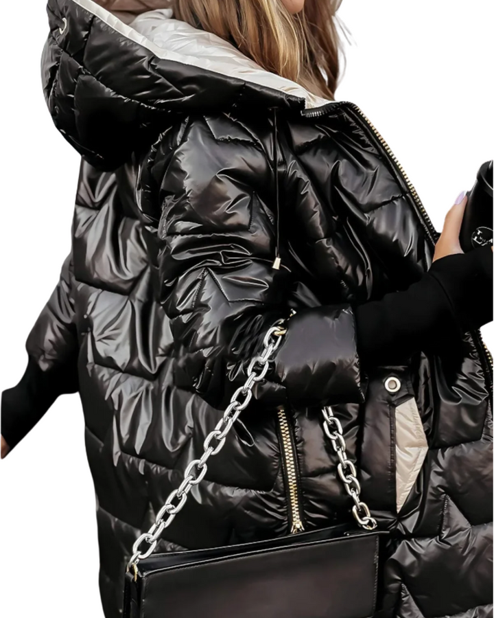 Natalie | Quilted Hooded Puffer Coat Mid-Length for Women