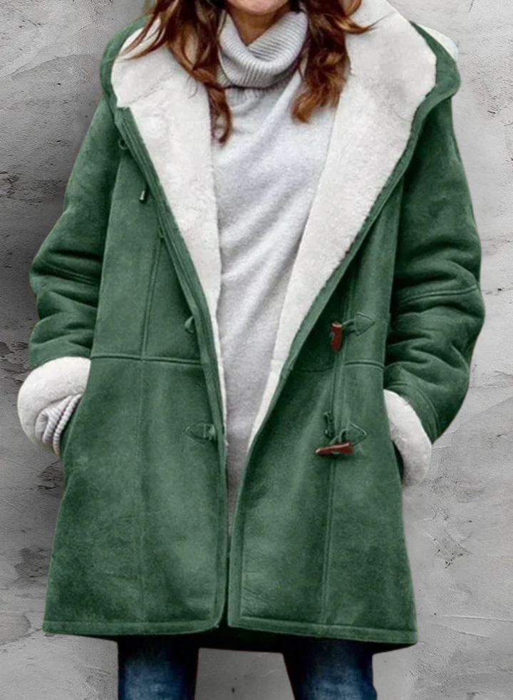 Beatrix | Sherpa Lined Hooded Toggle Coat for Women