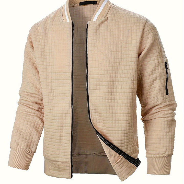 Sullivan | Textured Stand-Collar Bomber Jacket