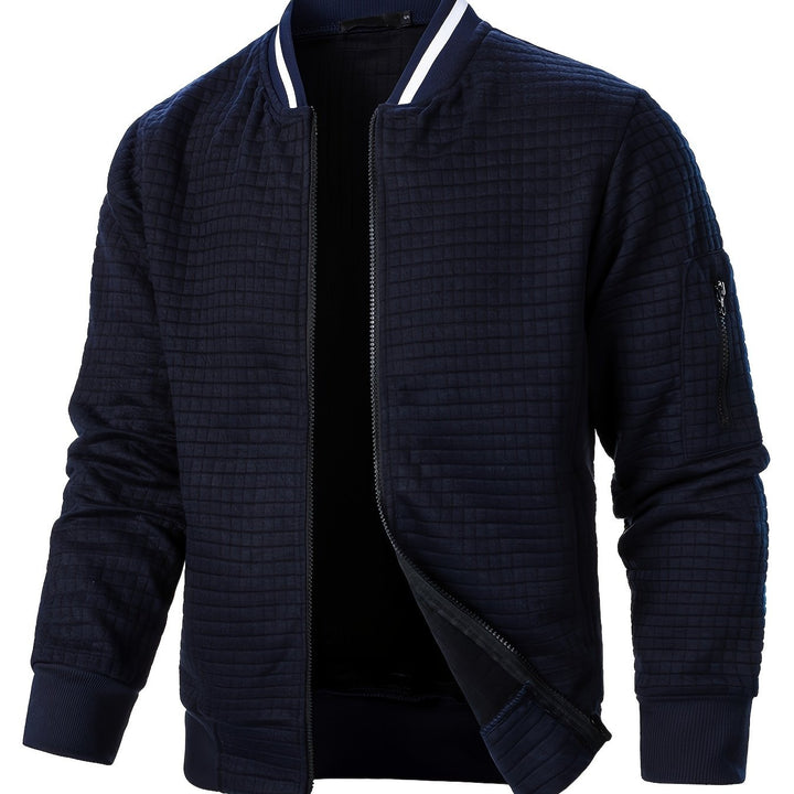 Sullivan | Textured Stand-Collar Bomber Jacket