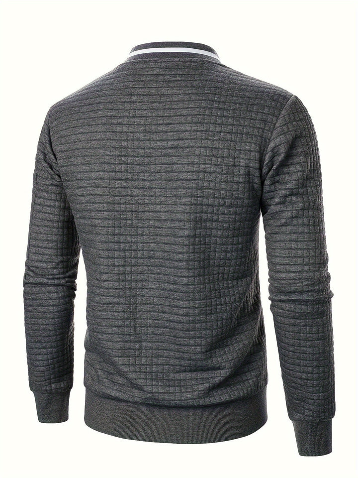 Sullivan | Textured Stand-Collar Bomber Jacket