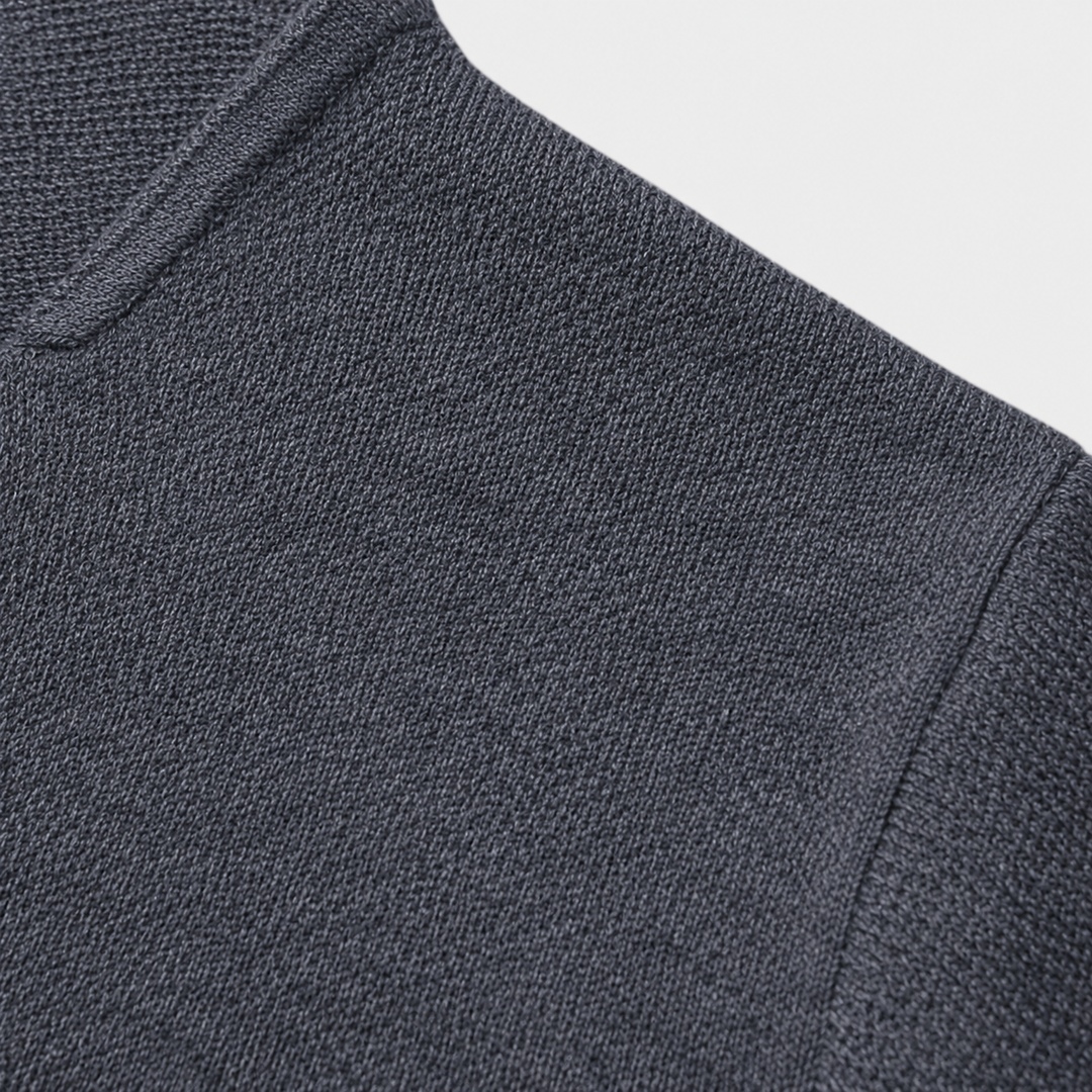 Men's Slim Fit Knit Blazer Cardigan in Heather Gray