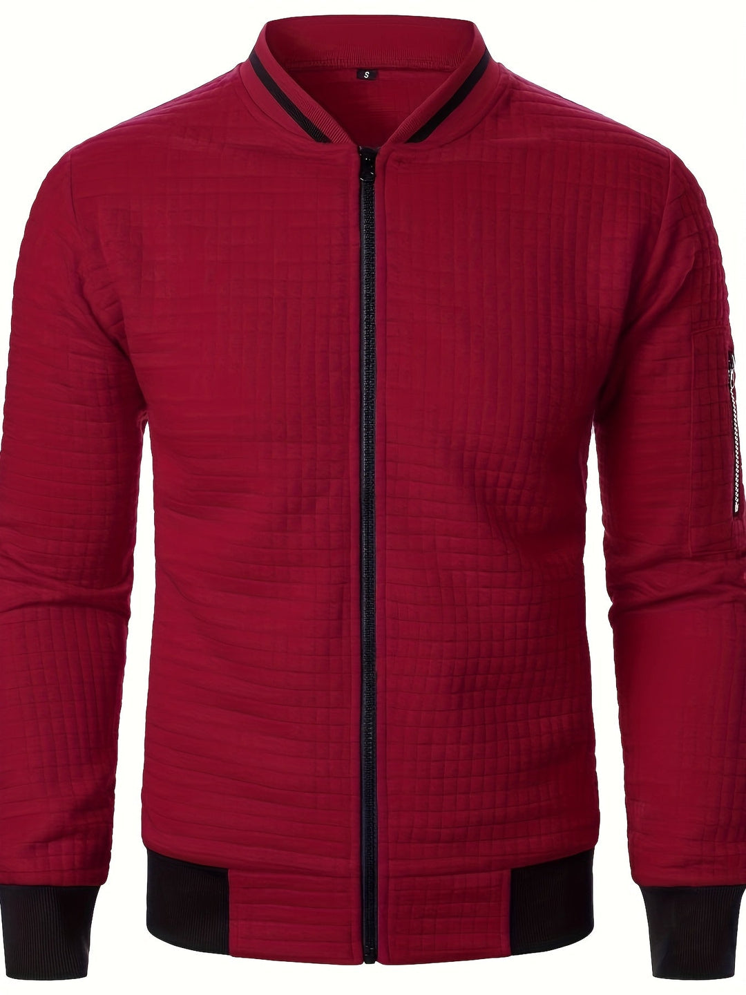 Sullivan | Textured Stand-Collar Bomber Jacket