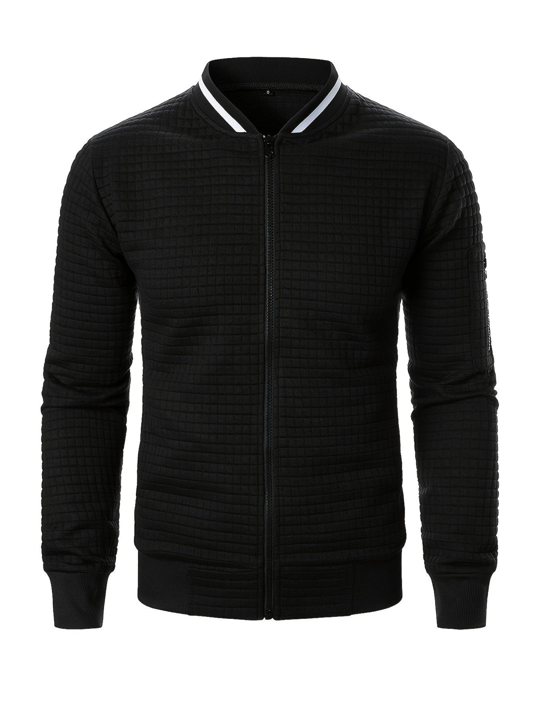 Sullivan | Textured Stand-Collar Bomber Jacket