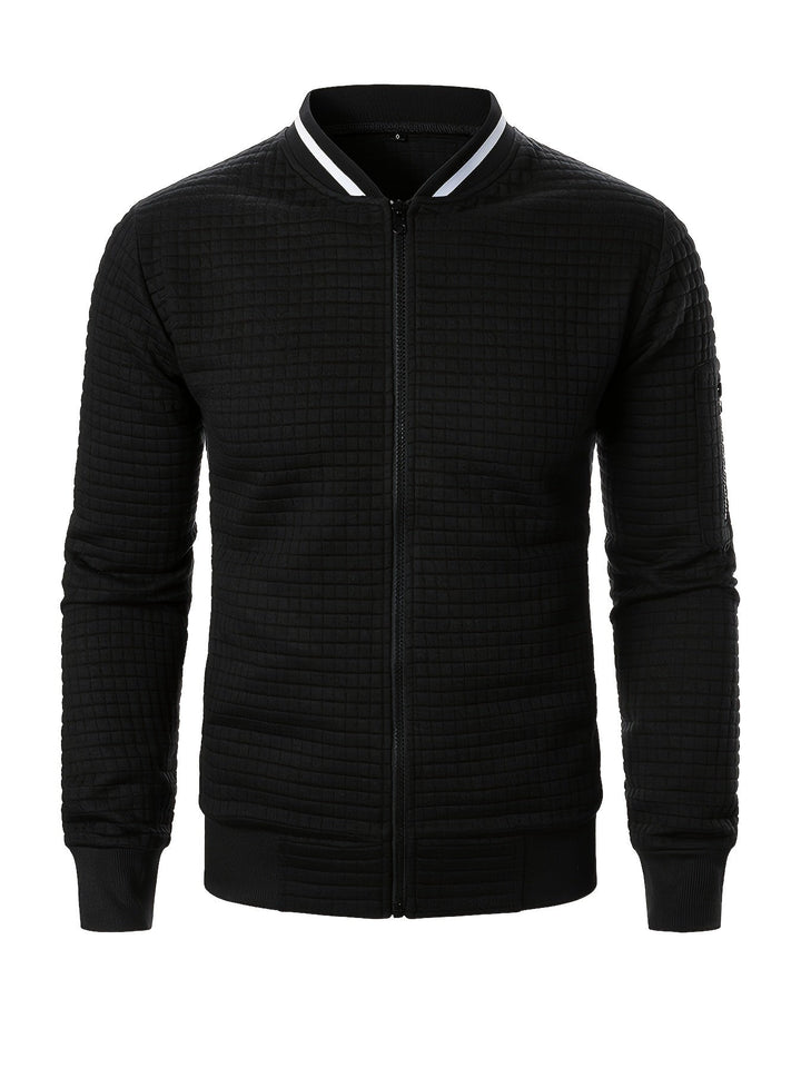Sullivan | Textured Stand-Collar Bomber Jacket