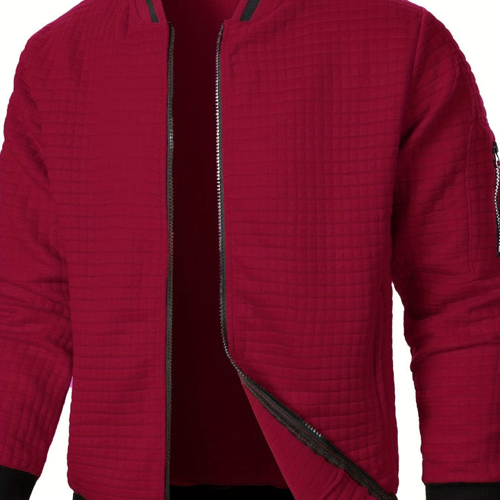 Sullivan | Textured Stand-Collar Bomber Jacket