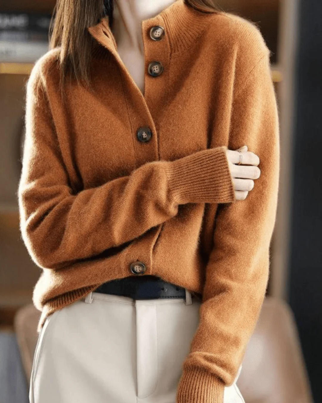 Claire | Cashmere Blend Button-Down Knit Cardigan for Women