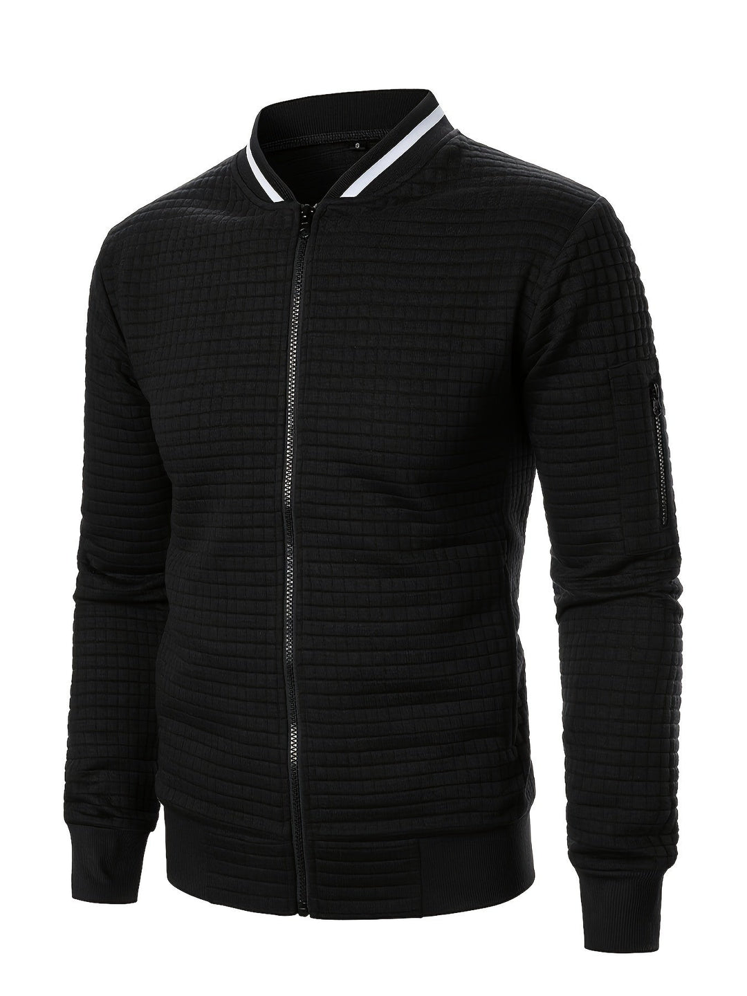 Sullivan | Textured Stand-Collar Bomber Jacket