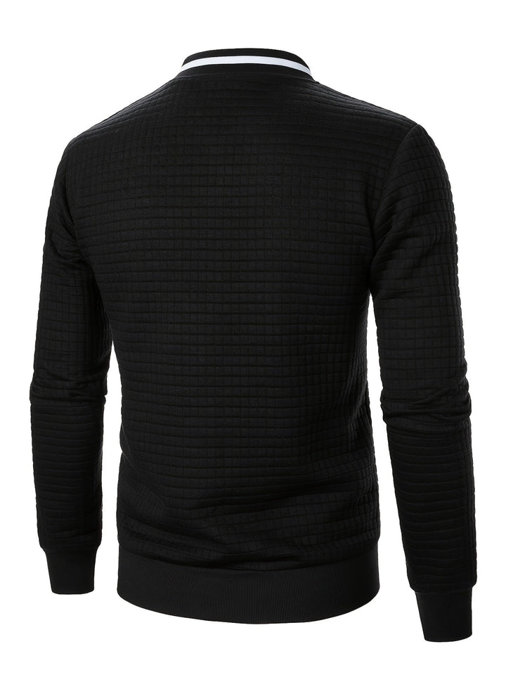 Sullivan | Textured Stand-Collar Bomber Jacket