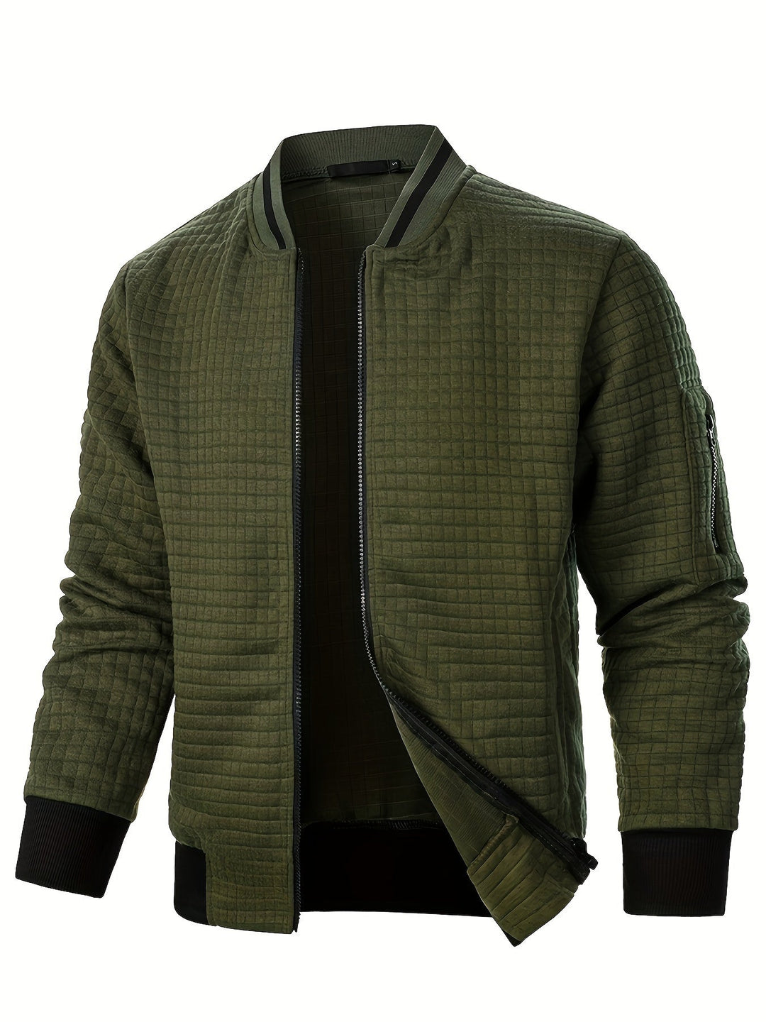 Sullivan | Textured Stand-Collar Bomber Jacket