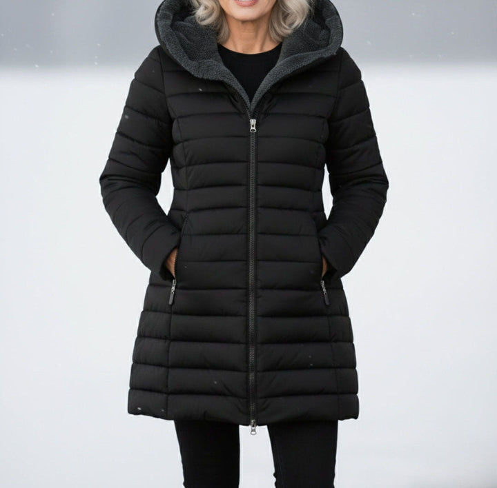 Cecilia Women's Fleece-Lined Quilted Puffer Coat with Hood