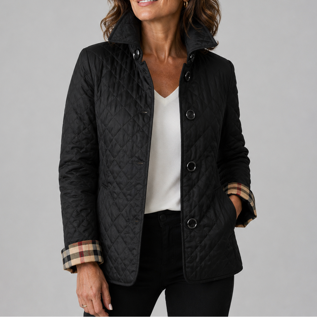 Aureline Women's Lightweight Quilted Jacket with Button Front