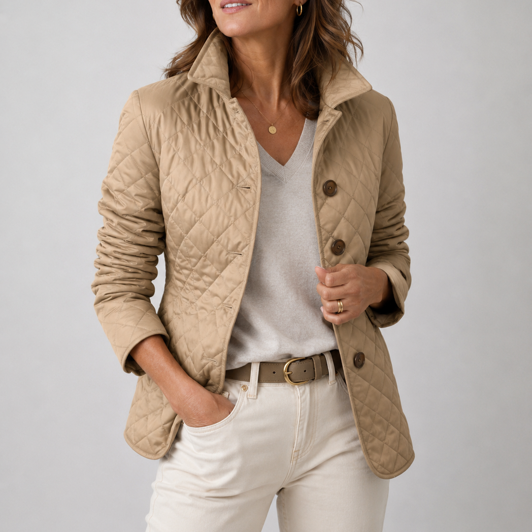 Aureline Women's Lightweight Quilted Jacket with Button Front