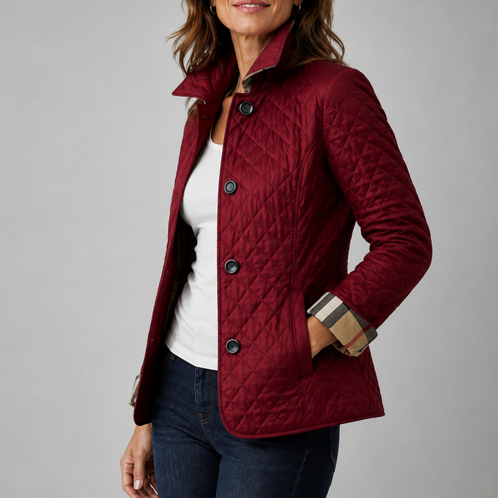 Aureline Women's Lightweight Quilted Jacket with Button Front