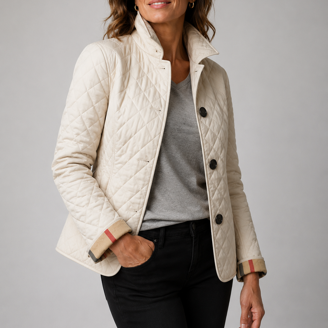 Aureline Women's Lightweight Quilted Jacket with Button Front