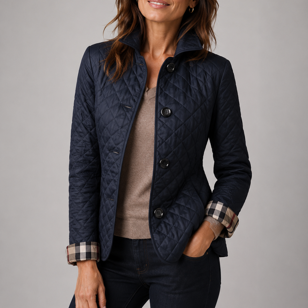 Aureline Women's Lightweight Quilted Jacket with Button Front
