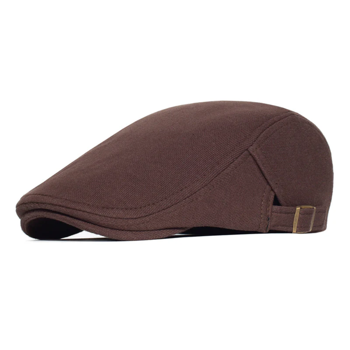 Grantham Men's Cotton Stretch Flat Cap in Grey
