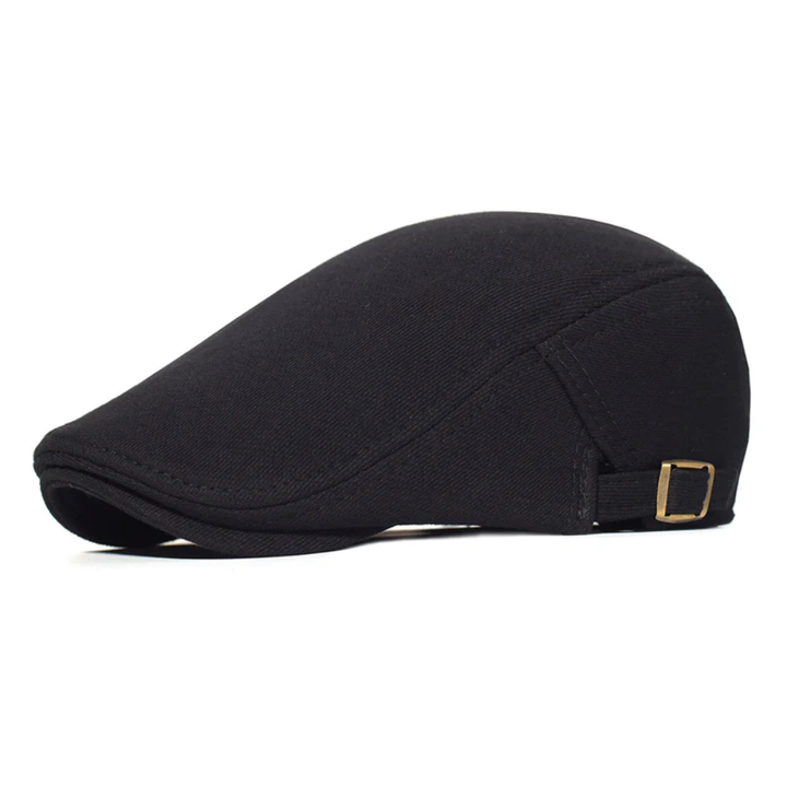 Grantham Men's Cotton Stretch Flat Cap in Grey