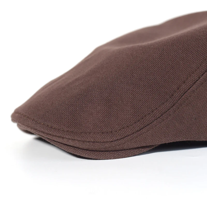 Grantham Men's Cotton Stretch Flat Cap in Grey