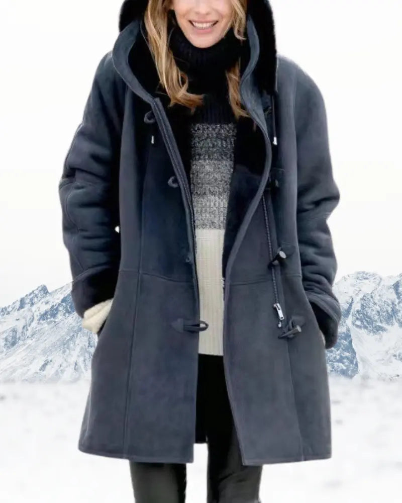 Clara | Hooded Wool Blend Toggle Coat for Women
