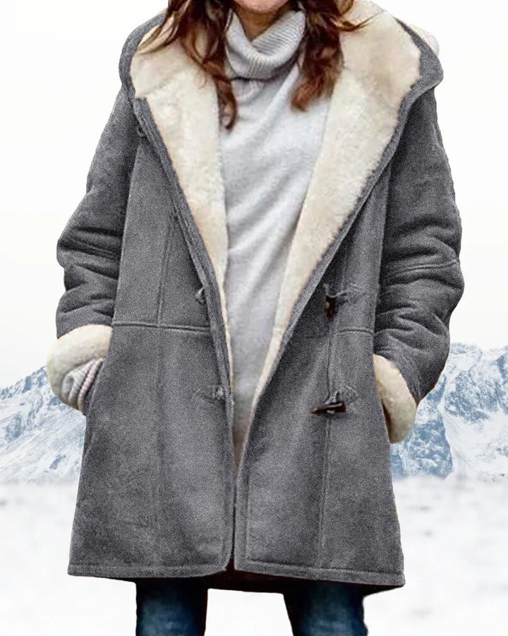 Clara | Hooded Wool Blend Toggle Coat for Women