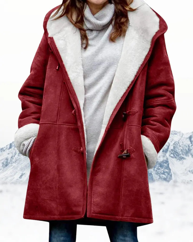 Clara | Hooded Wool Blend Toggle Coat for Women