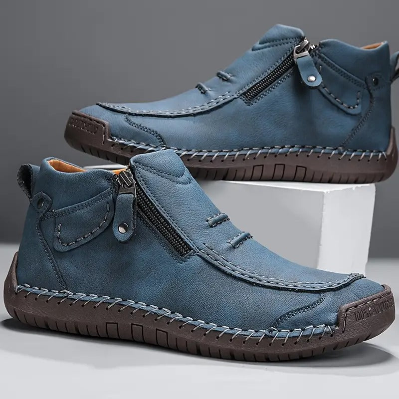 Logan | Hand-Stitched Leather Ankle Boots for Men