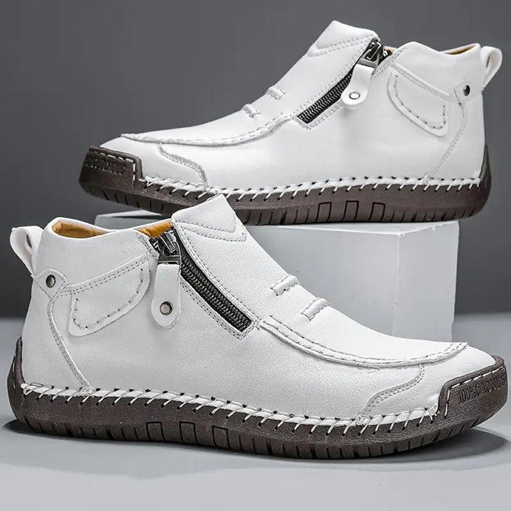 Logan | Hand-Stitched Leather Ankle Boots for Men