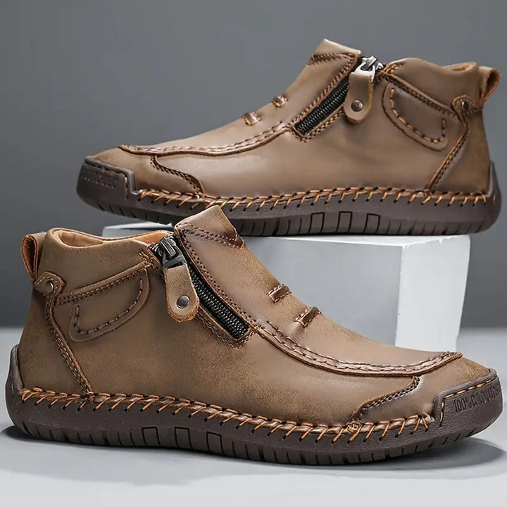 Logan | Hand-Stitched Leather Ankle Boots for Men