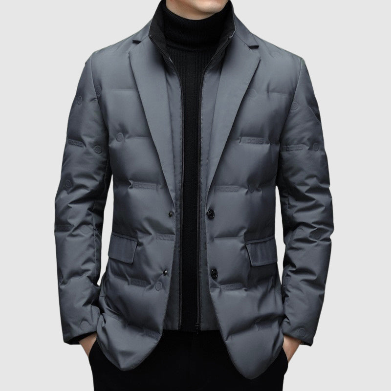 Marcus | Men's Down Blazer Jacket with Tailored Lapel for Men