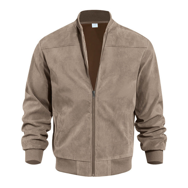 Bennett | Men's Suede Bomber Jacket with Zip Front