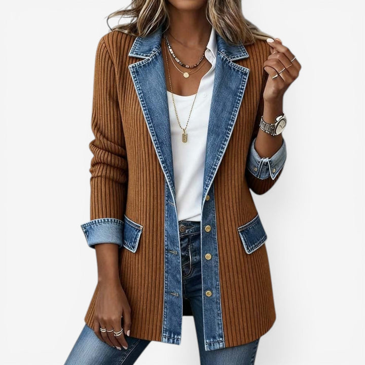 Rosalind | Elegant Layered Collar Button Jacket