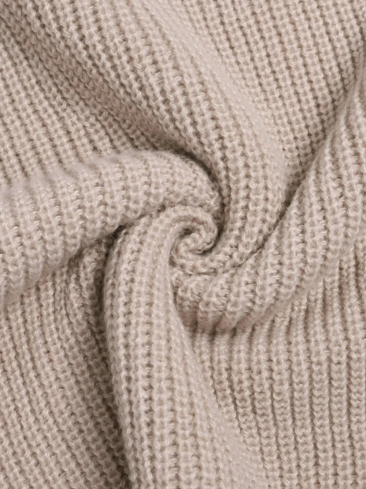Natalie | Oversized Ribbed Knit Pullover Sweater with Balloon Sleeves for Women