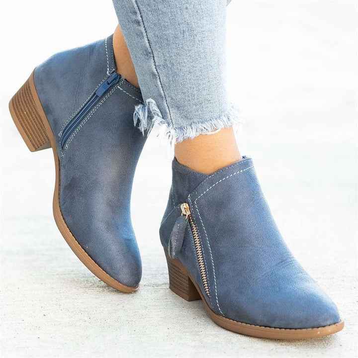 Camille | Women's Short Suede Ankle Boots