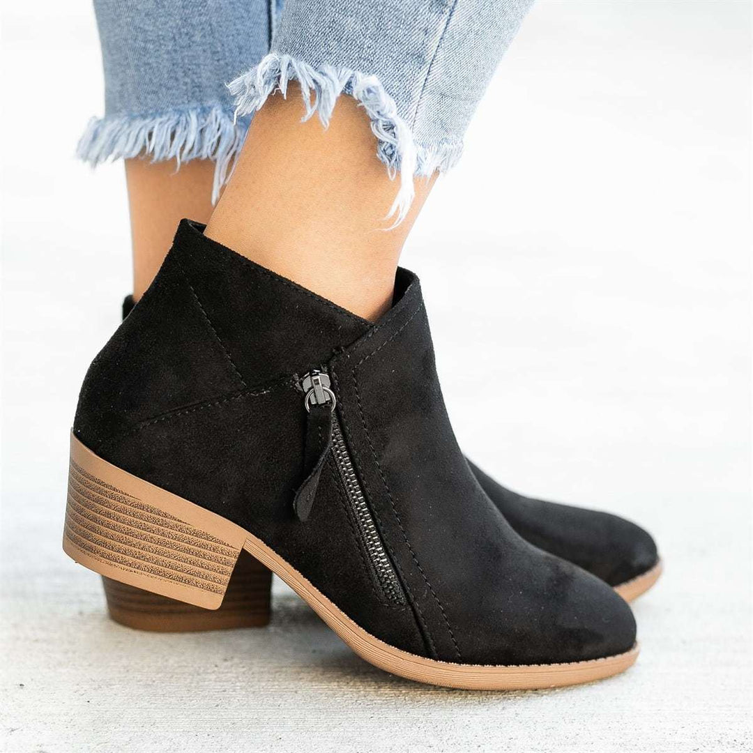 Camille | Women's Short Suede Ankle Boots