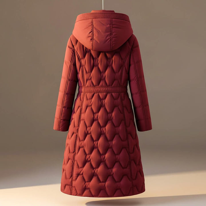Lauren | Quilted Hooded Puffer Long Coat for Women