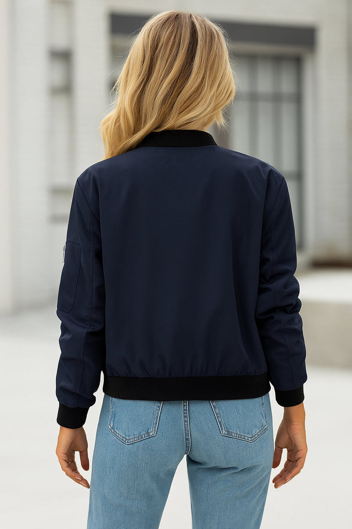 Delphine | Classic Zip-Up Bomber Jacket for Women