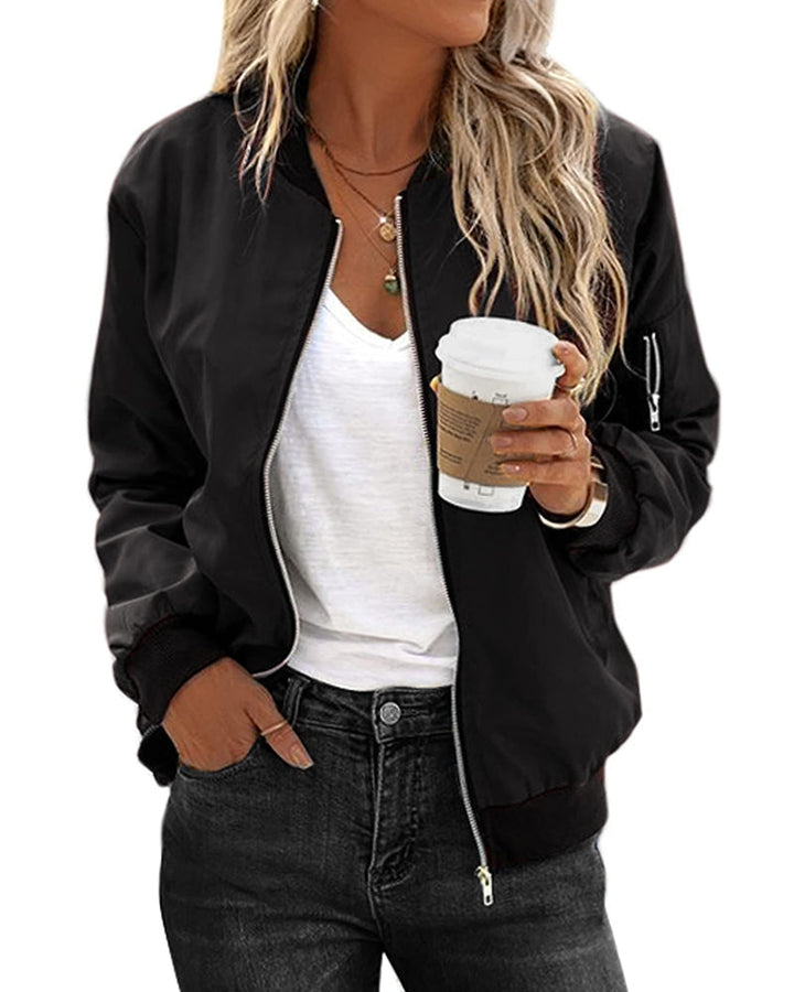 Delphine | Classic Zip-Up Bomber Jacket for Women