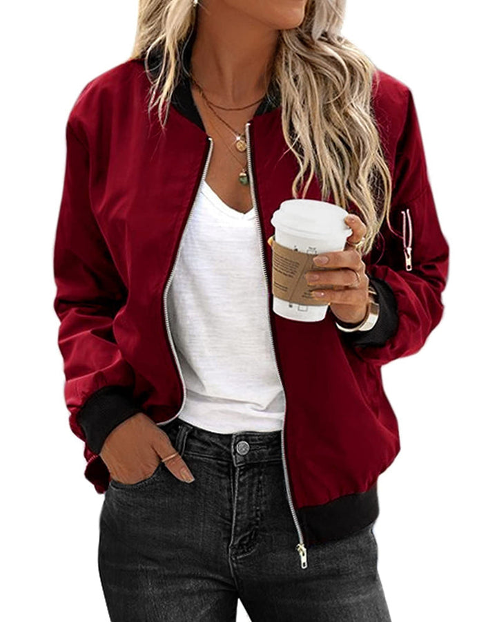Delphine | Classic Zip-Up Bomber Jacket for Women